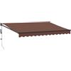 KGFHERENB Tenda da sole con braccio articolato, marrone, 350 x 250 cm, con telecomando e manovella in alluminio, per terrazza e balcone, protezione solare, tettoia per ristorazione, esterni