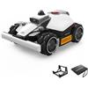MAMMOTION LUBA mini 2 AWD 1500 con Garage-mini & Supporto per Autolavaggio | Robot Tagliaerba LiDAR 360° e Visione IA a Doppia Telecamera, senza Filo Perimetrale, senza RTK, 80% Pendenza, DropMow