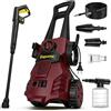 Espoma Idropulitrice professionale 120 Bar - Idropulitrice 1400W Max,idropulitrice ad alta pressione Portata 380 L/h, funzione Autoadescante