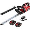 SundpeyPRO 21V 52cm Tagliasiepi a Batteria Brushless con 2 batterie 4,0 Ah | 600W Taglia Siepe Giardino, Lama SK5 a Doppia Azione, Diametro di Taglio 15,5mm, 22000giri/min, 2,9kg, per Siepi e Arbusti