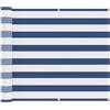 SYDE Tenda da balcone, 100 x 300 cm, poliestere, blu | Righe moderne, resistente alle intemperie, uso esterno per giardino e terrazza