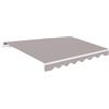 wasabi Telone per tenda da sole wasabi 2,5 x 2 m, in poliestere 280 g/m², colore grigio, con gonna ondulata, rivestimento in poliammide, dimensioni del tessuto 2380 x 2000 mm