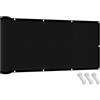 Bubmari Telo Ombreggiante Balcone Impermeabile | Tenda parasole per esterno, Protezione raggi UV, Oxford con rivestimento PU, Occhielli in metallo(Black,45x150cm)