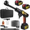 highsam Idropulitrice a batteria portatile, per auto e casa | Motore brushless da 3500 W, 2 livelli di velocità, max 135 bar/20 l/min, 2 batterie da 4,0 Ah, ugello spray girevole a 180° 6