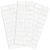 Adsamm® / 60 x feltrini autoadesivi ultrasottili/Bianco / 20x40 mm/Rettangolare/piedini per mobili in feltro extra fine da 1.5 mm di spessore/pad protettivi per arredi