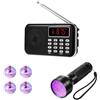 Eurowagens 6 Pezzi Equipment Kit 1 Radio Fm 4 Luce Sfere (Incluso Batteria) 1 Nero