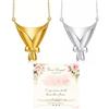 HTU Collana con fermaglio a bouquet personalizzabile, pendente con clip floreale e orecchini con piante vere, design vintage con vaso di fiori artistici, idea regalo originale per mamma, moglie