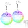 Aucuu Orecchini a Sfera da Discoteca, 1 Paio Disco Ball Orecchini, Discoteca Orecchini Pendenti, Accessori Discoteca per Anni '60 '70 Festa, Orecchini Pendenti Donne Ragazze