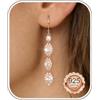 Finrezio Orecchini Pendenti Donna Argento 925 Orecchini Cerchio Lunghi | Orecchini Anallergici Donna Orecchini Lunghi Pendenti Orecchino Zircone Brillanti Gioielli Regalo Donna