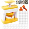 Generisch Pin Maker - Kit professionale per la creazione di badge da 55 mm, impugnatura ergonomica con taglierina circolare e 48 distintivi vuoti per artigianato, artigianato, bambini, eventi, casa, scuola