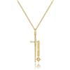 FANCIME Harry Potter x Collaboration - Harry Potter/Hermione/Ron/Malfoy/Dumbledore Wand Necklace, Gold, Sterling Silver Pendant Necklace Jewellery Gift for Women Girls