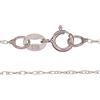 Markylis - Collana da donna in vero oro bianco 9 kt, con corda intrecciata a forma di principe di Galles, lunghezza 0,8 mm, lunghezza 50,8 cm - 50,8 cm