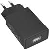CubePlug Caricatore di rete USB 5 V 2 A 1 porta - Adattatore compatto universale per smartphone e tablet (nero/bianco) (nero)