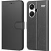 Tenphone Cover per Xiaomi Redmi Note 13 Pro Plus 5G (non per 4G), custodia protettiva premium in pelle PU, [scomparti per schede], custodia flip case compatibile con libro (nero, nota 13 Pro+ 5G)