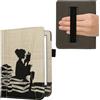 kwmobile Flip Cover Protettiva compatibile con Kobo Clara BW/Colour - copertina Antigraffio per eReader con Portacarte e Fascia Prensile in Pelle PU