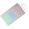 Generico Tastiera wireless retroilluminata e - 2 modalità di luce tastiera con RGB a 7 colori | Set elegante per tastiera e per laptop, PC e tablet, per casa, ufficio e giochi, desig