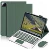QYiiD Custodia Tastiera per Xiaomi Pad 8/8 Pro/7/7 Pro 11.2 Pollici, Trackpad Multi-Touch, Italiano QWERTY Tastiera Blutooth Rimovibile con Mouse Blutooth 2,4G, DrakVerde