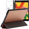 ebestStar - Cover per iPad 10.2 (2019, 2020, 2021) Apple, Custodia Protezione Flip Magnetica, Slim Case Sottile Pelle PU, Rosa Dorato + Vetro Temperato