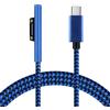 Sisyphy Surface a USB C Cavo di Carica (Blu Intrecciato in Nylon 1,8m), Compatibile con Microsoft Surface Pro 7/6/5/4/3 Go3/2/1 Laptop4/3/2/1, Richiede un Caricabatterie USB-C da 45W 15V/3A