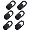 Generic Copertura per webcam (6 pezzi) da 0,1 cm ultra sottile per computer portatile MacBook Pro/Air iMac iPhone cellulare PC tablet notebook Surface Pro Echo Show Camera Blocker Slider - nero