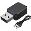 Kirunvia Adattatore Bluetooth 5.1 Auto USB AUX Ricevitore Audio Vivavoce Jack 3.5mm | Microfono Integrato Chiamate Connessione Fino A 10 Metri Plug and Play KN318 LED Design Compatto Appaiamento Automatico