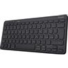Trust Lyra Tastiera Bluetooth Multidispositivo, Layout Italiano QWERTY, 85% Plastica Riciclata, Tastiera Wireless Ricaricabile Compatto per Laptop, PC, Mac, Tablet, iPad, Android, iOS - Nero