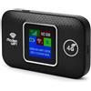 Elprico WiFi Portatile USB 4G, Router WiFi Portatile da 300 Mbps per Viaggi, Fino a 10 Dispositivi WiFi, WiFi Mobile 4G per Telefono Portatile da Viaggio