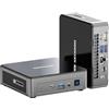 GEEKOM Air12 Mini PC, Intel Alder Lake N100, 16 GB RAM DDR5 SSD 512 GB | 2026 PC per studenti, supporto di 3 anni, supporto 4K, doppio schermo, WiFi 6, HDMI, VESA per aziende e ufficio domestico
