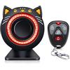Electop Sistema di allarme auto 120dB con sensore di vibrazione & suono | Sistema di sicurezza antifurto per auto, allarme con telecomando wireless e luce a LED, per auto, camper, SUV, camion