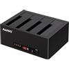 MAIWO SATA III Hard Drive Docking Station 2.5 3.5 Inch SATA HDD SSD Cloner | Chipset SATA III fino a 6 Gbps, clone offline da 1 a 3, accesso a 4 unità fino a 96 TB di capacità, alimentazione 12 V 7 A