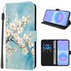 Choeeu ChoosEU Cover a Libro per Samsung Galaxy A57 5G, Fiore di Pesco | Portafoglio Custodia, Magnetica Copertura Telefono in Pelle, Disegni Elegante Fiori Motivo, Antiurto Protettiva Flip Case