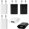 Vexnaro 6 Pezzi Caricatore USB 5V 1A, Spina Caricabatterie Universale Ultra Sottile, Adattatore Presa USB 5W Alimentatore per Telefono Cellulare, Smartwatch, Auricolari e Tablet Casa