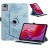 Generico DayQiQiPu Custodia per Lenovo Idea Tab 11 / Tab K11 Gen 2 TB336 (11,0 Pollici) Cover Supporto Multi‑angolo a Rotazione 360° Astuccio Stile Folio con Motivi Farfalle con Auto Wake/Sleep, Blu