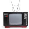 Wsymxuo Televisore Vintage con Antenna da Tavolo Tv Retro Decorativa Nostalgico Modello Decorativo per Collezionisti, 220 Red
