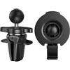 Alriedy Supporto per valvola dell'aria per Garmin DriveSmart 50 51 55 60 61 65 66 70 71 76 e Drive 40 50 51 52 53 55 60 61 GPS Navi, Vent Clip + supporto per auto, regolabile