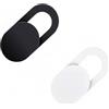 Generic Copertura per webcam, copertura per la privacy della fotocamera per laptop/cellulare/iPad/PC/tablet, protegge la tua privacy e sicurezza (1 nero 1 bianco)