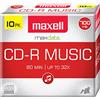 Maxell CD-R 80 Gold Recordable Music Cd's-10pk