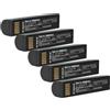 vhbw 5x batteria sostituisce Honeywell 50148009-001, BAT-SCN05 per lettore di codici a barre, POS (2400mAh, 3,7V, Li-Ion)