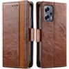 Generico DayQiQiPu Cover per Xiaomi Redmi Note 11T Pro/11T Pro+ (6,6 Pollici) Custodia in pelle PU con Patchwork Guscio Protettiva Anti-Skimming Custodia Portafoglio Flip Caso Business, Marrone