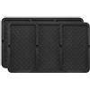QUARKZMAN 2 Pezzi Tappetino Cruscotto Extra Large 9.8 x 6.1 Tappetino Gomma Auto Cruscotto Scomparti Separati Organizzatore Antiscivolo Per Cellulare Chiavi Occhiali Specchietti Nero