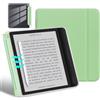PALAMILONGA Custodia sottile per Kobo Libra Colour 2024 da 7 con portapenne, verde | Portapenne integrato, custodia a libro leggera, in pelle PU con guscio posteriore in TPU trasparente, chiusura magnetica