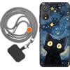 vingarshern Cover CUBOT P60 Custodia in Silicone Sottile,Cubot P60 Cover Antiurto Con Motivo,Cubot P60 Case Silicone Con Catena/Cordino per Cellulare,Modèle*01