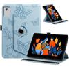 Generico DayQiQiPu Custodia per Lenovo Idea Tab Plus/Tab K12 TB365, TB361 (12,1 Pollici) Cover Supporto Multi‑angolo a Rotazione 360° Astuccio Stile Folio con Motivi Farfalle con Auto Wake/Sleep, Blu