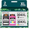 GILIMEDIA 304 cartucce XL 304XL di ricambio per cartucce HP 304 nero e colore per HP Envy 5000 5030 5010 5020 5032 5020 per HP Deskjet 3750 2630 2620 2622 3720 3730 3760 30 3760 762