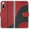 BoxTii Cover per Sony Xperia 10 V, Custodia in PU Pelle Portafoglio, Magnetica Cover a Libro con Slot per Schede per Sony Xperia 10 V, Rosso