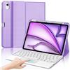 Tiiomioon Per iPad Air 11 M4 2026/M3 2025/M2 2024 11 Pollici Cover Tastiera | Touchpad Magnetico Staccabile Keyboard, Italiano QWERTY, Custodia Tastiera Senza Fili Bluetooth con Portapenna, Viola