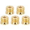 PATIKIL Adattatore Filettato Femmina M4 A Maschio 3/8 Convertitore, 5 Pezzi Adattatore Filettatura Treppiede Supporto Per Fotocamera Monopiede Video DSLR SLR Supporto Microfono, Oro