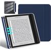 PALAMILONGA Custodia sottile per Kobo Libra Colour 2024 da 7 con portapenne, blu scuro | Portapenne integrato, custodia a libro leggera, in pelle PU con guscio posteriore in TPU trasparente, chiusura magnetica