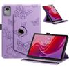 Generico DayQiQiPu Custodia per Lenovo Idea Tab 11 / Tab K11 Gen 2 TB336 (11,0 Pollici) Cover Supporto Multi‑angolo a Rotazione 360° Astuccio Stile Folio con Motivi Farfalle con Auto Wake/Sleep, Viola