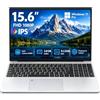 Aonim PC Portatile 15.6 Pollici FHD IPS,Notebook Win 11pro con Celeron N5095 (fino a 2.9GHz),16GB RAM DDR4, 512GB SSD,Tastiera Retroilluminata con Lettore Impronte,WiFi 5,USB 3.0,Mini HDMI,Argento